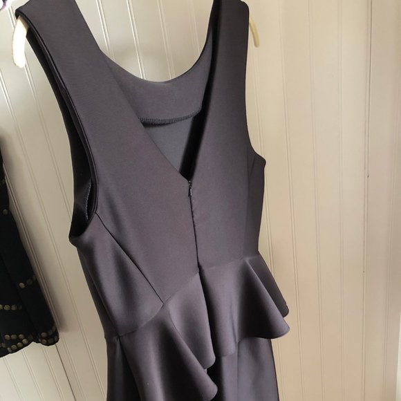 Topshop Peplum Dress - black cocktail dress - Picture 2 of 4